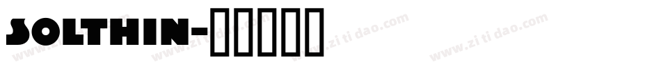 SolThin字体转换