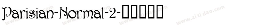 Parisian-Normal-2字体转换