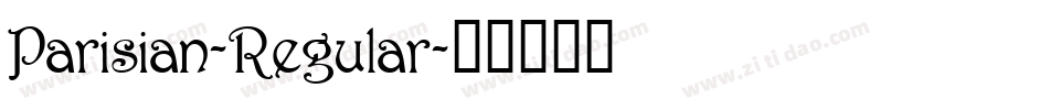 Parisian-Regular字体转换