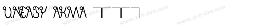 Uneasy-axMa字体转换