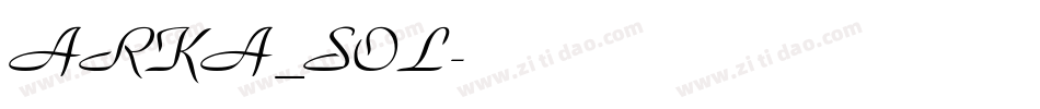 ARKA_SOL字体转换