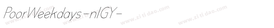 PoorWeekdays-n1GY字体转换