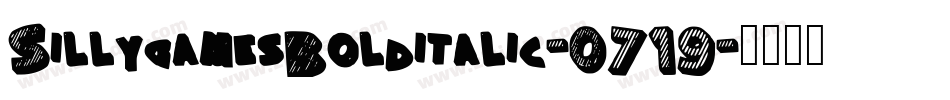 SillygamesBolditalic-1820字体转换