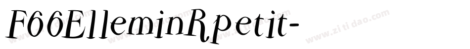 F66ElleminRpetit字体转换