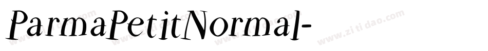 ParmaPetitNormal字体转换