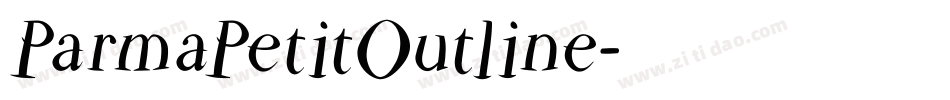 ParmaPetitOutline字体转换