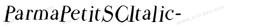 ParmaPetitSCItalic字体转换