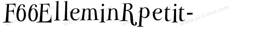 F66ElleminRpetit字体转换
