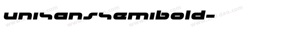UniSansSemiBold字体转换