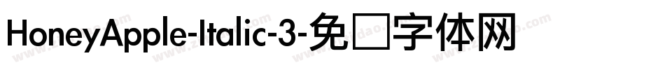 HoneyApple-Italic-3字体转换
