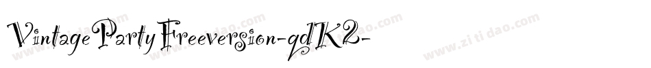 VintagePartyFreeversion-qdK2字体转换