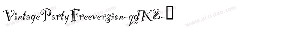 VintagePartyFreeversion-qdK2字体转换