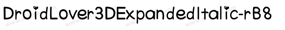DroidLover3DExpandedItalic-rB89字体转换