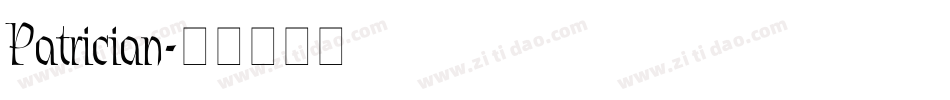 Patrician字体转换