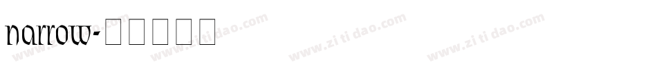 narrow字体转换