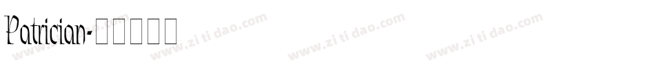 Patrician字体转换
