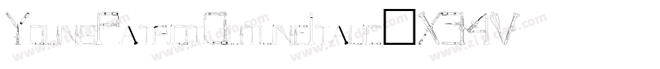 YoungPatriotOutlineItalic-X34VZ字体转换