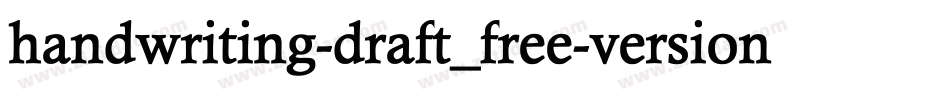 handwriting-draft_free-version字体转换
