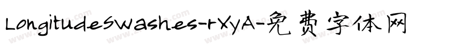 LongitudeSwashes-rXyA字体转换