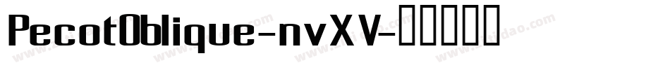 PecotOblique-nvXV字体转换