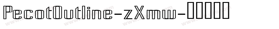 PecotOutline-zXmw字体转换