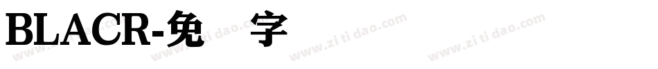 BLACR字体转换
