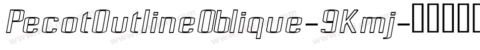 PecotOutlineOblique-9Kmj字体转换