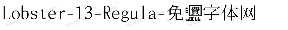 Lobster-13-Regula字体转换