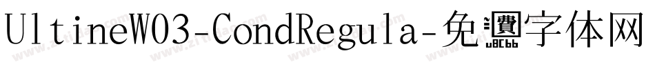 UltineW03-CondRegula字体转换