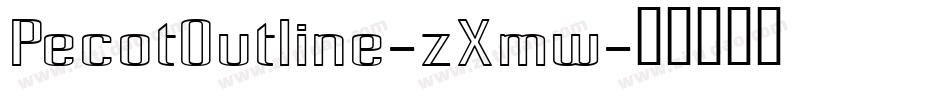PecotOutline-zXmw字体转换