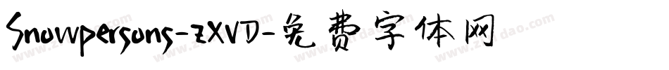 Snowpersons-zXVD字体转换