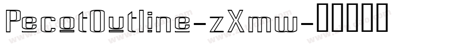 PecotOutline-zXmw字体转换