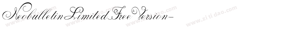 NeobulletinLimitedFreeVersion-wdKP字体转换 NeobulletinLimitedFreeVersion-wdKP字体转换