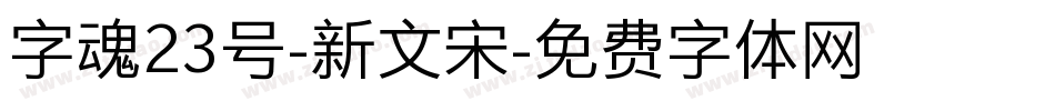 字魂23号-新文宋字体转换