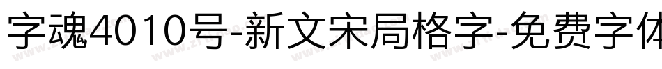 字魂4010号-新文宋局格字字体转换