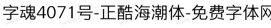 字魂4071号-正酷海潮体字体转换