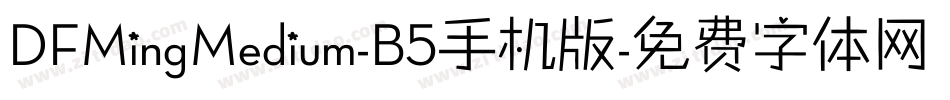 DFMingMedium-B5手机版字体转换