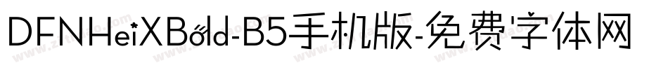 DFNHeiXBold-B5手机版字体转换