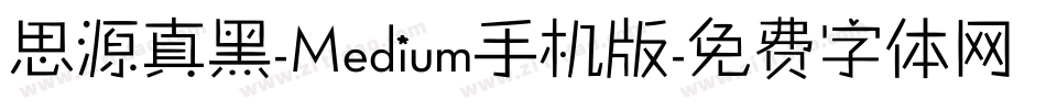 思源真黑-Medium手机版字体转换