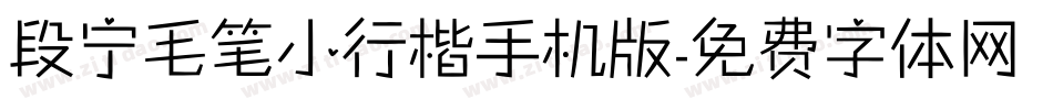 段宁毛笔小行楷手机版字体转换
