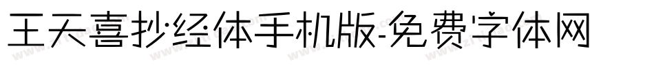 王天喜抄经体手机版字体转换