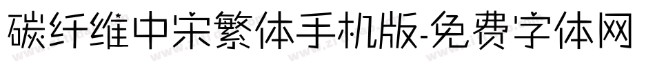 碳纤维中宋繁体手机版字体转换