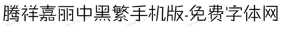 腾祥嘉丽中黑繁手机版字体转换