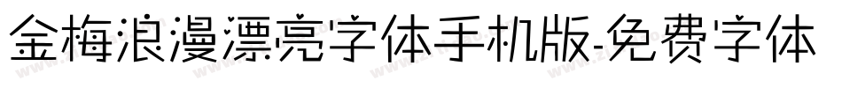 金梅浪漫漂亮字体手机版字体转换