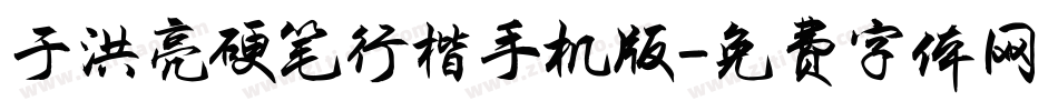 于洪亮硬笔行楷手机版字体转换