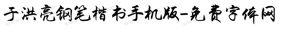 于洪亮钢笔楷书手机版字体转换