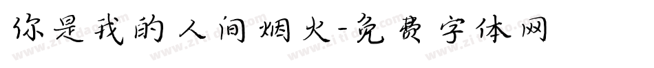 你是我的人间烟火字体转换