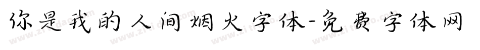 你是我的人间烟火字体字体转换