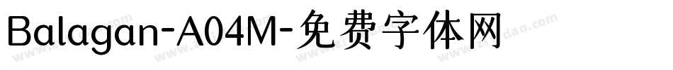 Balagan-A04M字体转换