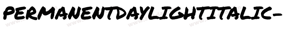 PERMANENTDAYLIGHTITALIC字体转换